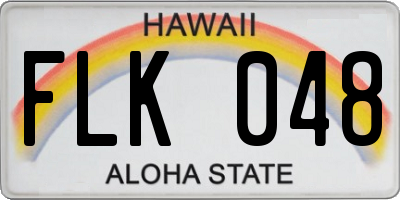 HI license plate FLK048