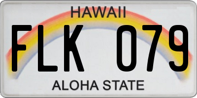 HI license plate FLK079