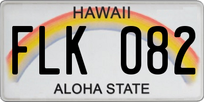 HI license plate FLK082