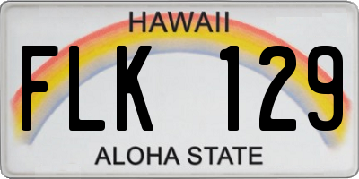 HI license plate FLK129
