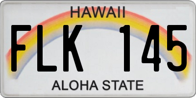 HI license plate FLK145