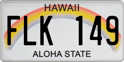 HI license plate FLK149