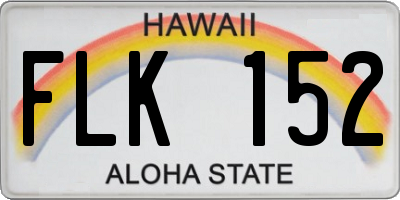 HI license plate FLK152
