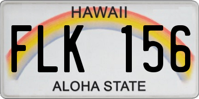 HI license plate FLK156