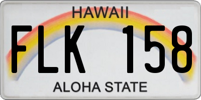HI license plate FLK158