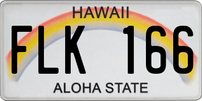 HI license plate FLK166