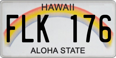 HI license plate FLK176