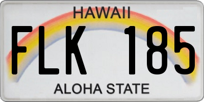 HI license plate FLK185
