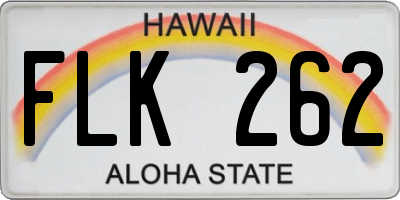 HI license plate FLK262
