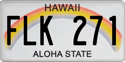 HI license plate FLK271