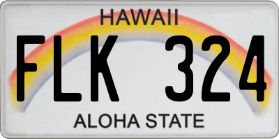 HI license plate FLK324