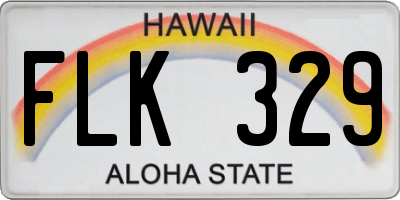HI license plate FLK329