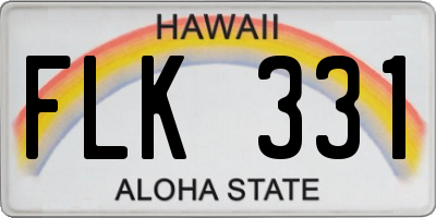 HI license plate FLK331