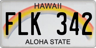HI license plate FLK342