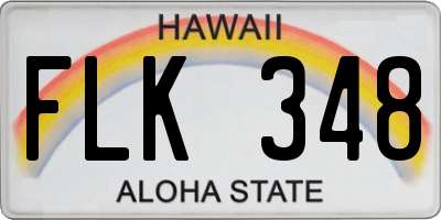 HI license plate FLK348