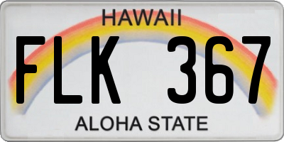 HI license plate FLK367