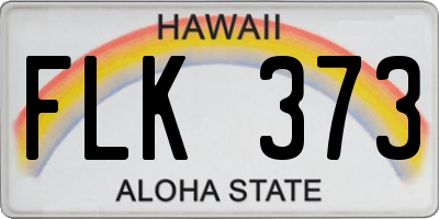 HI license plate FLK373
