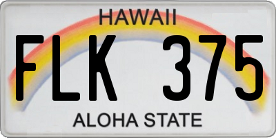 HI license plate FLK375