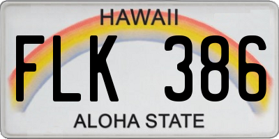 HI license plate FLK386