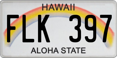 HI license plate FLK397