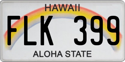 HI license plate FLK399