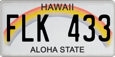 HI license plate FLK433