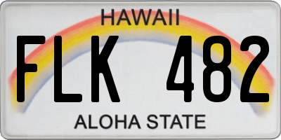 HI license plate FLK482
