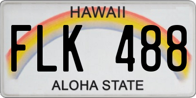 HI license plate FLK488