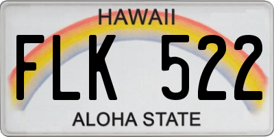HI license plate FLK522
