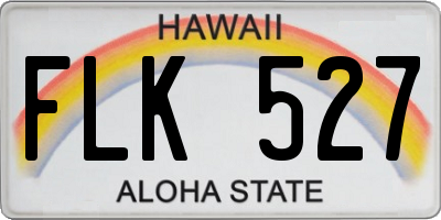 HI license plate FLK527