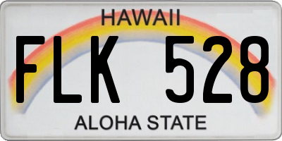 HI license plate FLK528