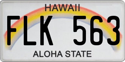HI license plate FLK563