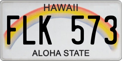 HI license plate FLK573