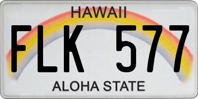 HI license plate FLK577