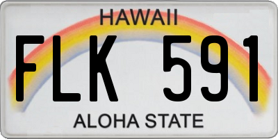 HI license plate FLK591