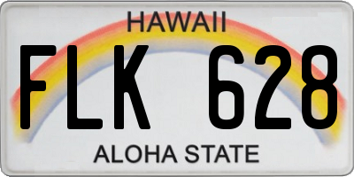 HI license plate FLK628