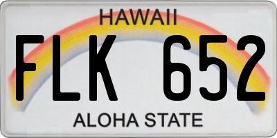 HI license plate FLK652