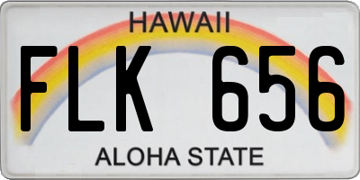 HI license plate FLK656