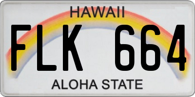 HI license plate FLK664