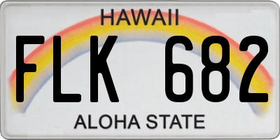HI license plate FLK682