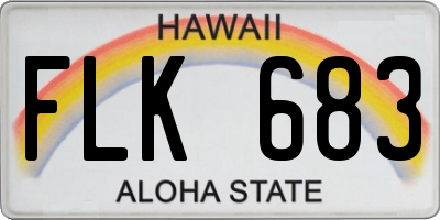 HI license plate FLK683
