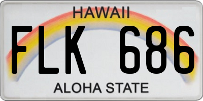 HI license plate FLK686