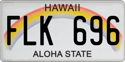 HI license plate FLK696