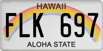HI license plate FLK697