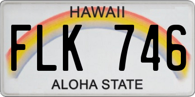 HI license plate FLK746