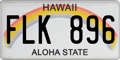 HI license plate FLK896