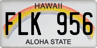 HI license plate FLK956