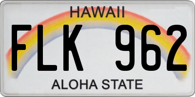 HI license plate FLK962