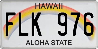HI license plate FLK976