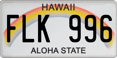 HI license plate FLK996